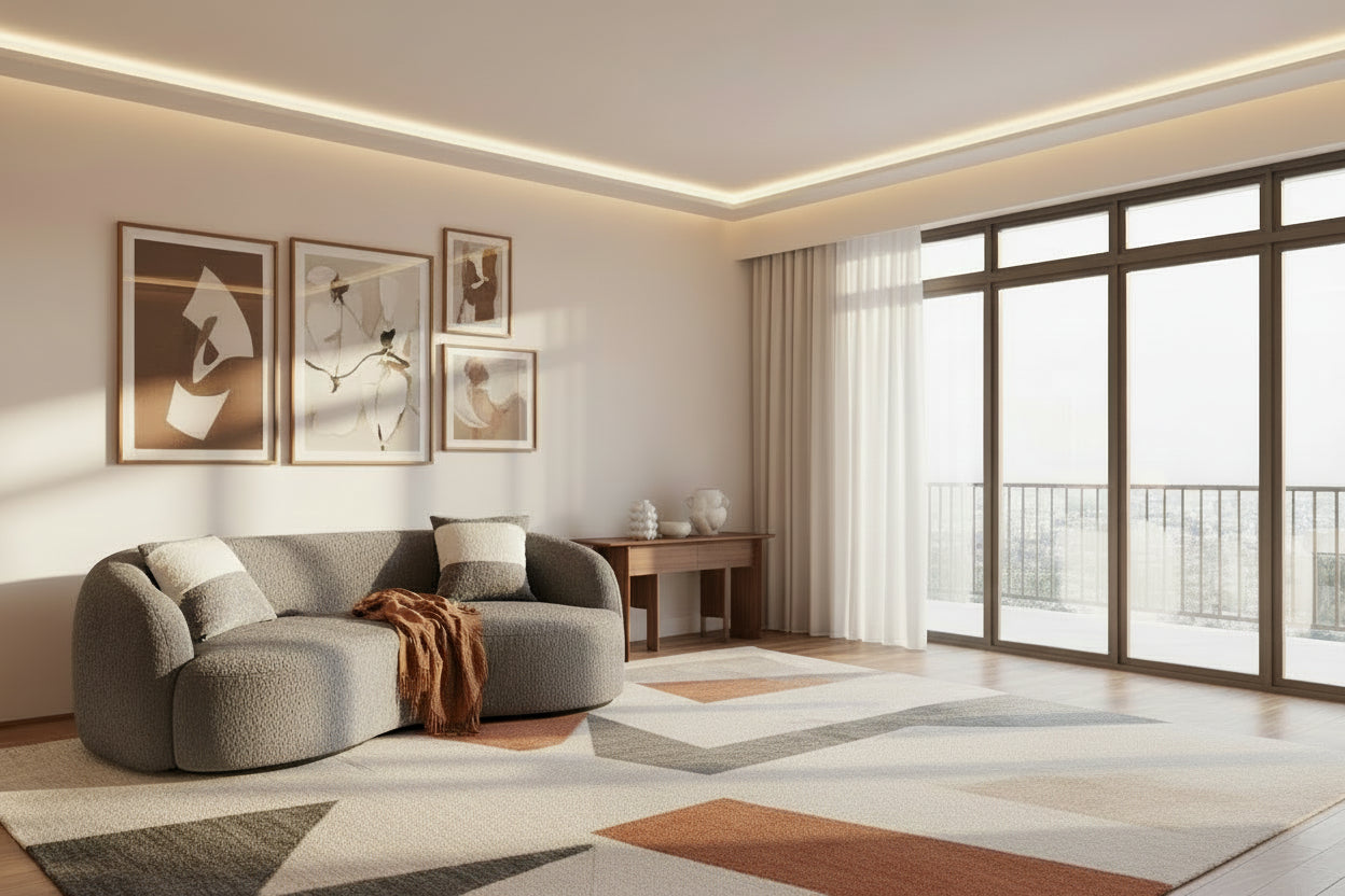 Grey Two Seater Sofa.