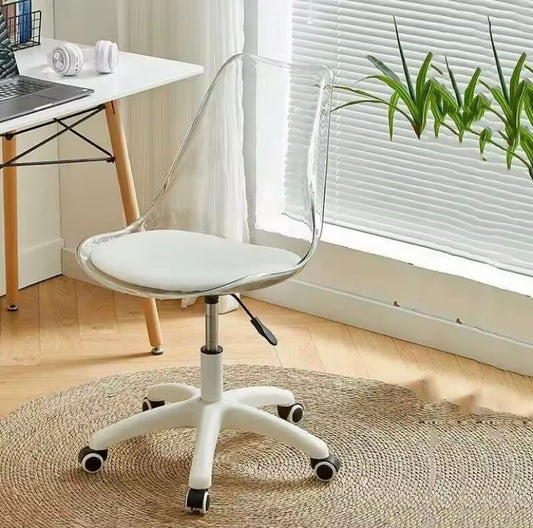 Computer Modern Transparent Rotating Chair Makeup Chair Game Learning Anchor Chair Living Room Bedroom Office Desk.