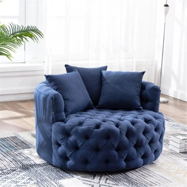 Luxury Microfiber Swivel Chair: Elevate Comfort with Memory Foam and Lumbar Support